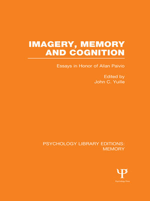 cover image of Imagery, Memory and Cognition (PLE